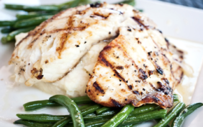 Baked Tilapia with String Beans and Mashed Potatoes