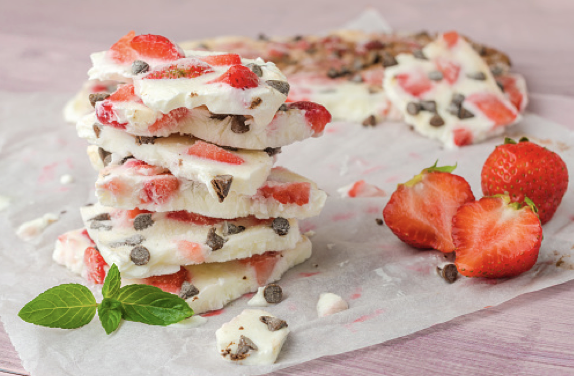 Strawberry Yogurt Chocolate Bark