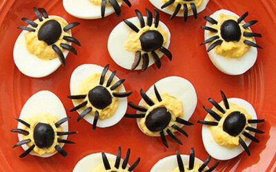 Spooky Spider Deviled Eggs