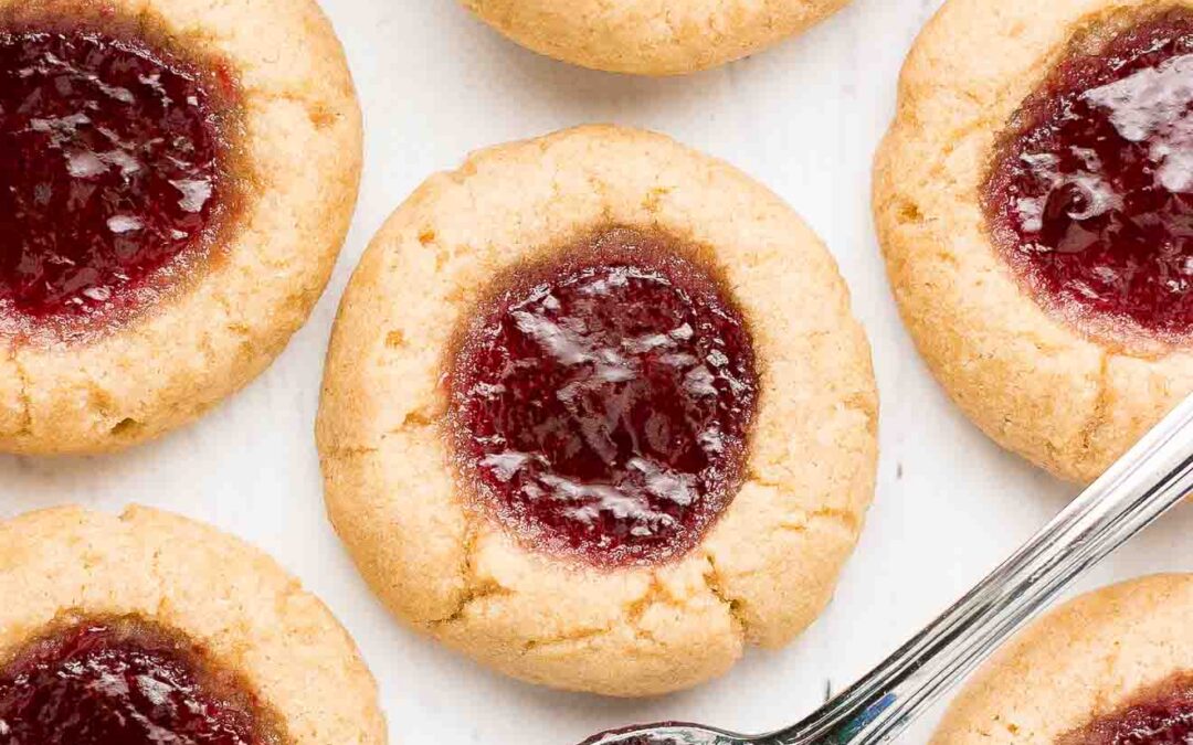 Strawberry Jam Thumbprint Cookies