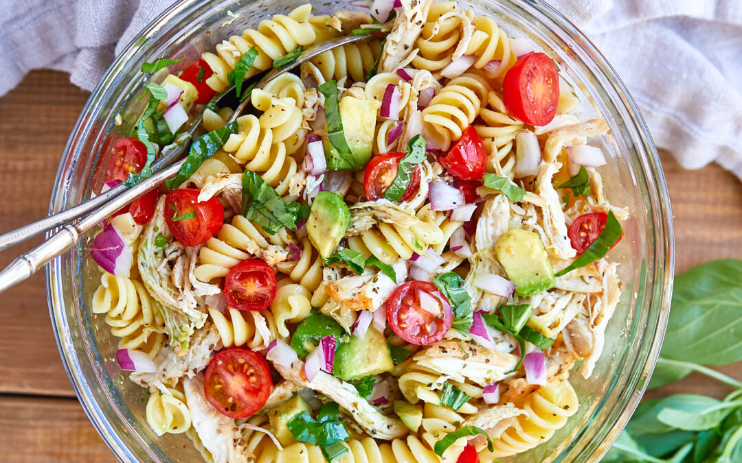 Chicken Avocado Pasta Salad