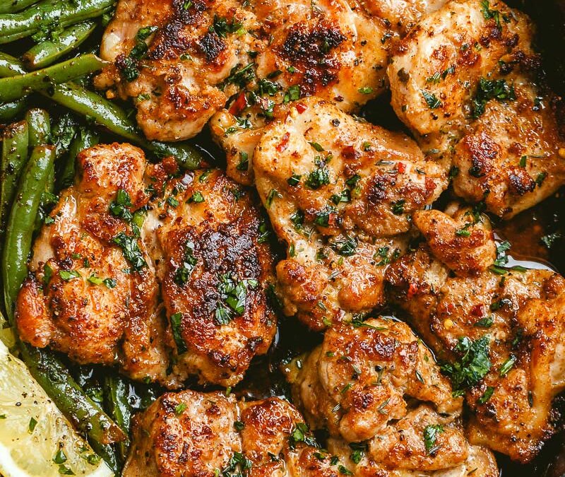 Lemon Garlic Chicken Thighs