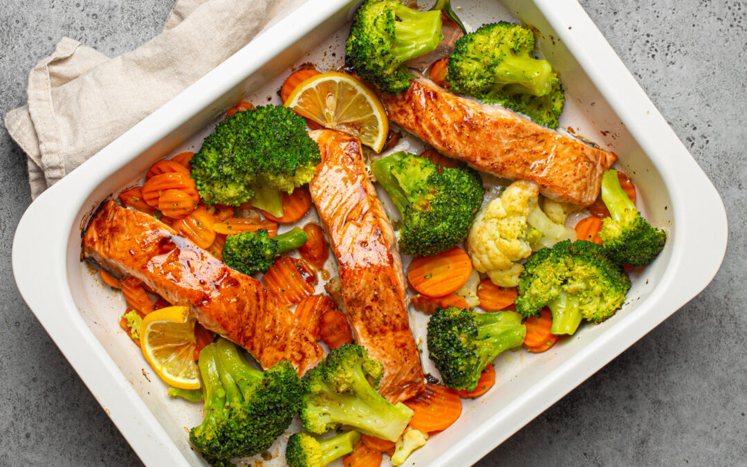 Italian Lemon Garlic Salmon & Broccoli