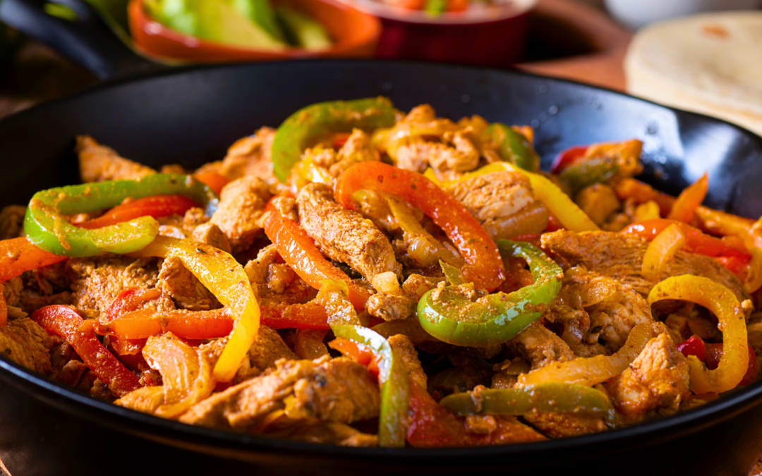 Chicken Fajita Bowls with Cilantro Brown Rice